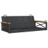 Banco columpio de ratán sintético negro 109x62x40
