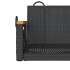 Banco columpio de ratán sintético negro 109x62x40