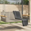 Banco columpio de ratán sintético gris 109x62x40 cm