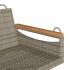 Banco columpio de ratán sintético gris 109x62x40
