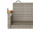 Banco columpio de ratán sintético gris 109x62x40
