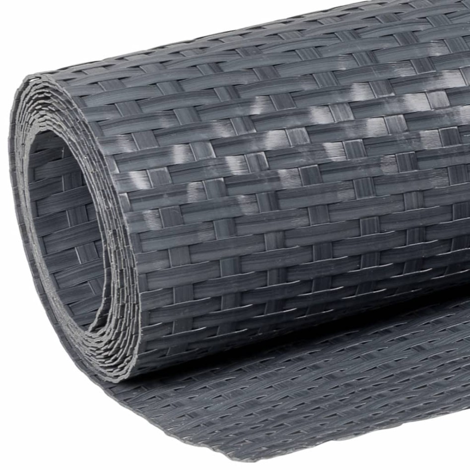 Toldo para balcón ratán sintético gris antracita 400x100