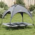 Cama para perros con dosel antracita tela oxford y