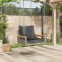 Banco columpio con cojines ratán sintético gris 63x62x40