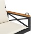 Banco columpio con cojines ratán sintético negro 63x62x40