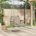 Banco columpio de ratán sintético gris 63x62x40