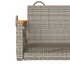 Banco columpio de ratán sintético gris 63x62x40