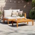 Mesa de jardín madera maciza de acacia 100x50x27