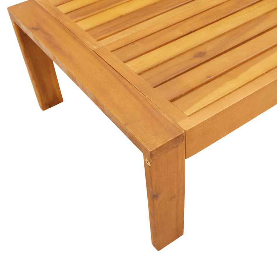 Mesa de jardín madera maciza de acacia 100x50x27