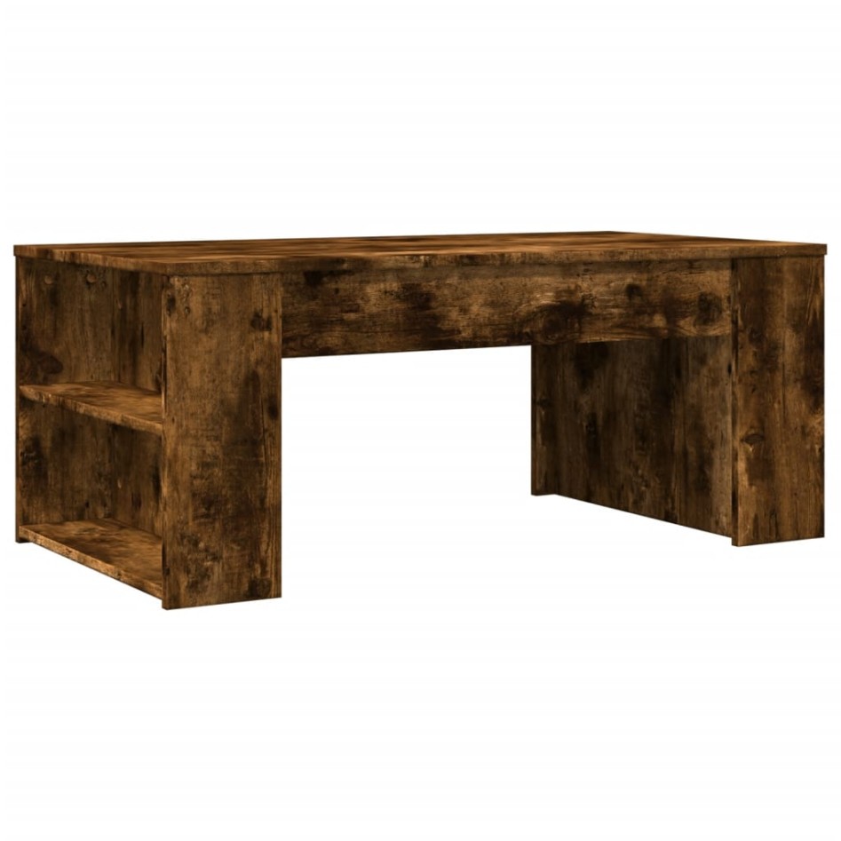 Mesa de centro madera de ingeniería roble ahumado 102x55x42