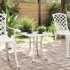 Mesa de jardín aluminio fundido blanco 53x53x53