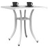 Mesa de jardín aluminio fundido blanco 53x53x53