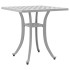 Mesa de jardín aluminio fundido blanco 53x53x53