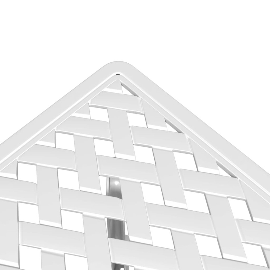 Mesa de jardín aluminio fundido blanco 53x53x53