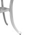 Mesa de jardín aluminio fundido blanco 53x53x53