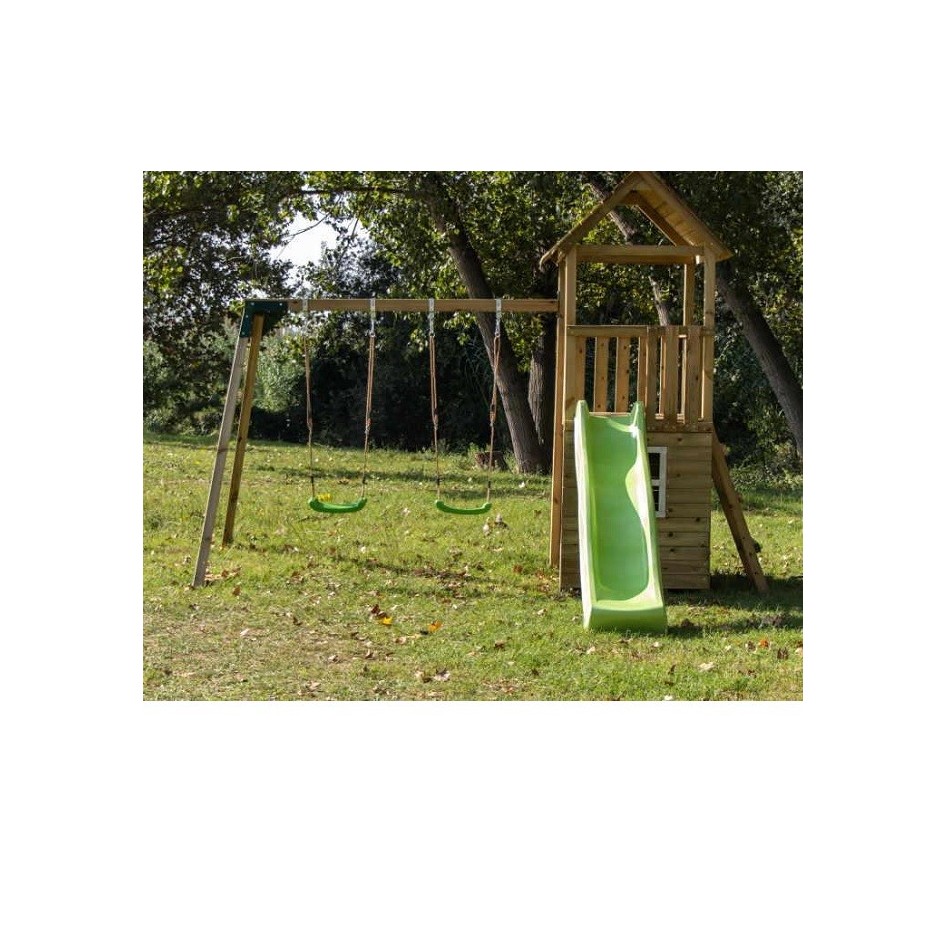 Tibidabo con Casita Parque Infantil + Columpio Doble