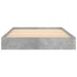 Estructura de cama madera de ingeniería gris hormigón 90x190
