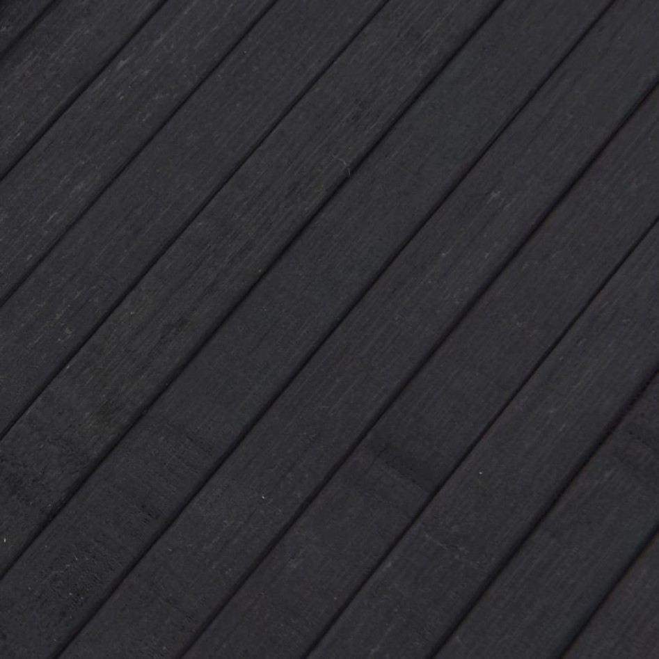 Alfombra rectangular bambú gris 80x1000