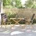 Mesa de jardín plegable de bambú 110x55x75