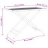 Mesa de jardín plegable de bambú 110x55x75