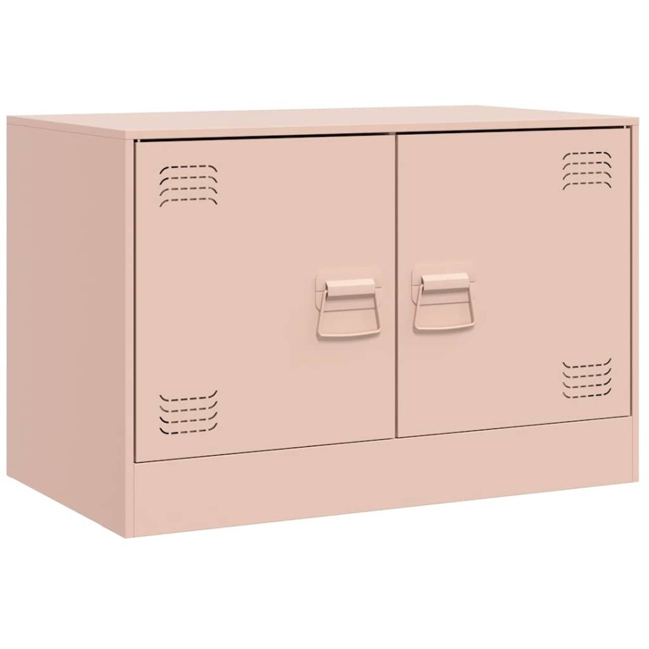 Mueble para TV de acero rosa 67x39x44