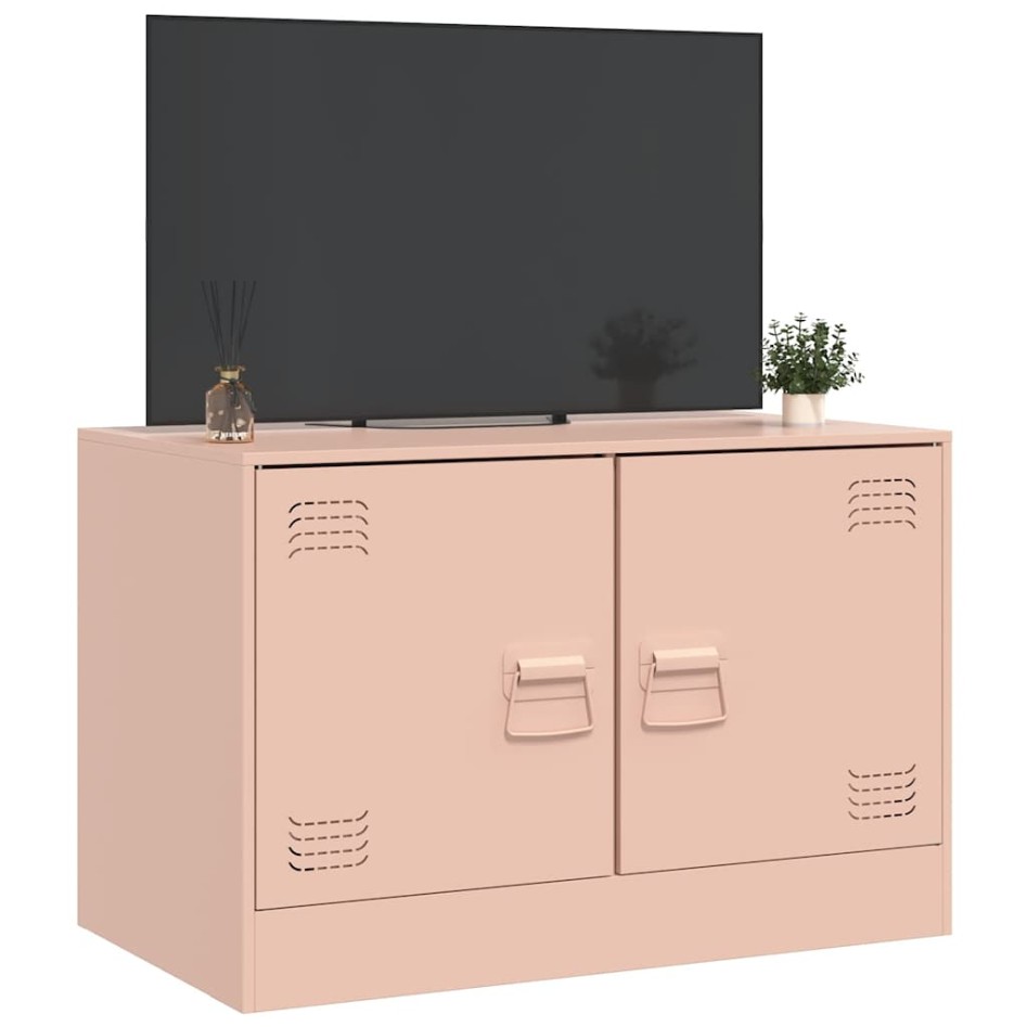 Mueble para TV de acero rosa 67x39x44