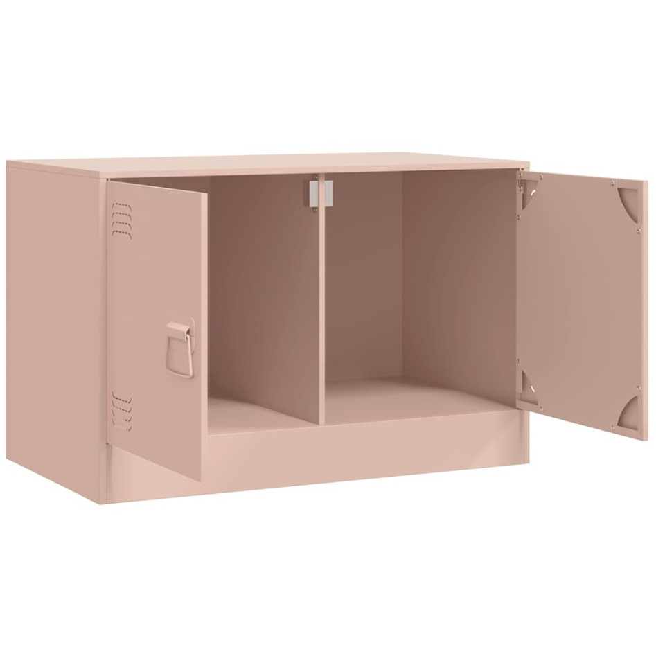 Mueble para TV de acero rosa 67x39x44