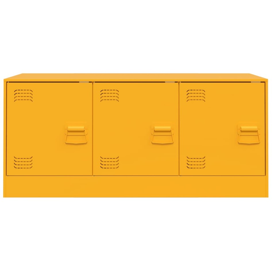 Mueble para TV de acero amarillo mostaza 99x39x44