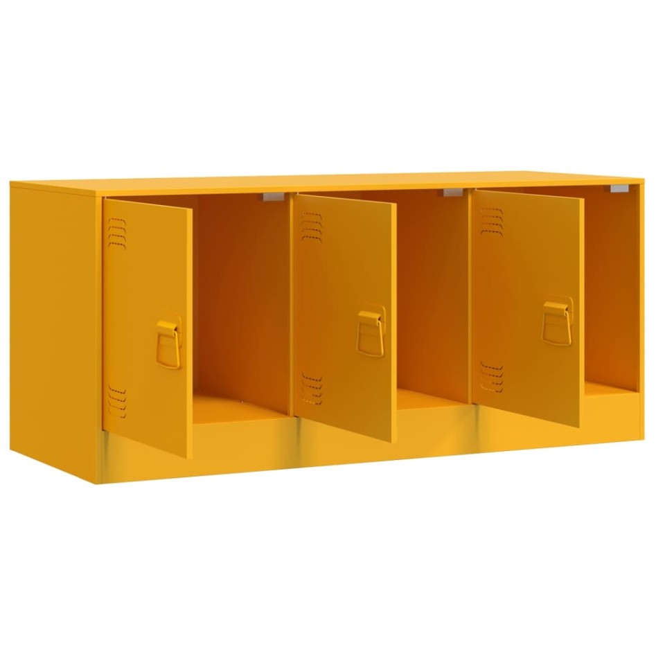 Mueble para TV de acero amarillo mostaza 99x39x44