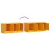 Mueble para TV de acero amarillo mostaza 99x39x44