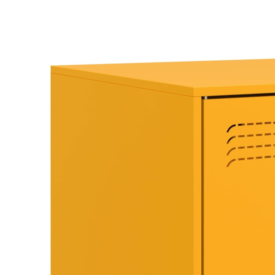 Mueble para TV de acero amarillo mostaza 99x39x44