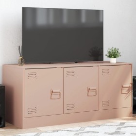 Mueble para TV de acero rosa 99x39x44