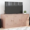 Mueble para TV de acero rosa 99x39x44 cm