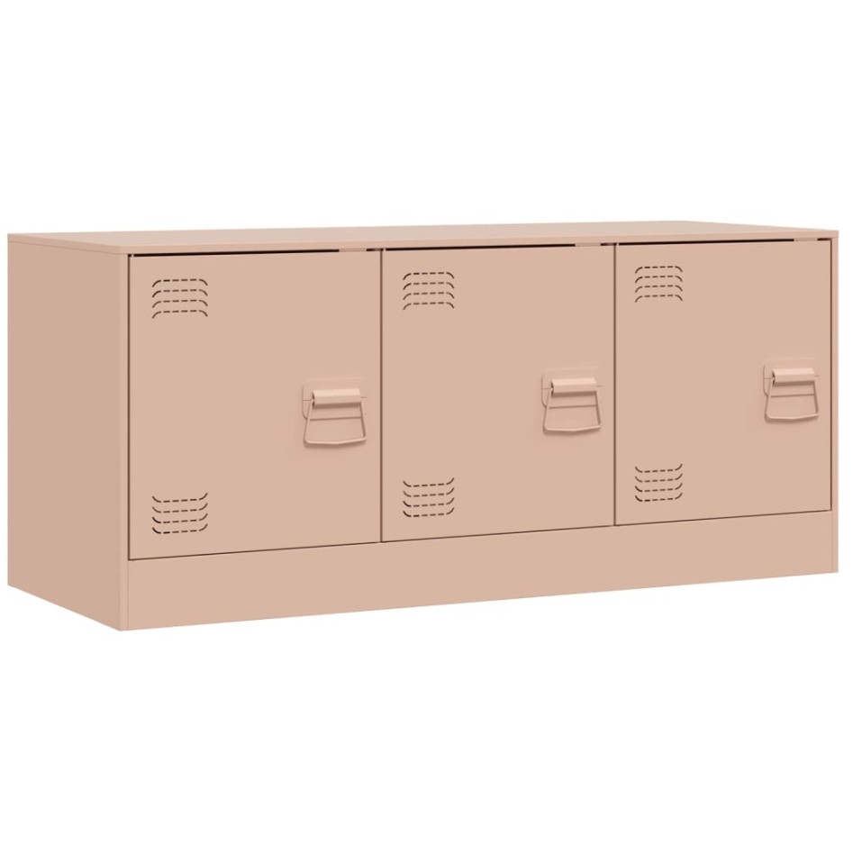 Mueble para TV de acero rosa 99x39x44