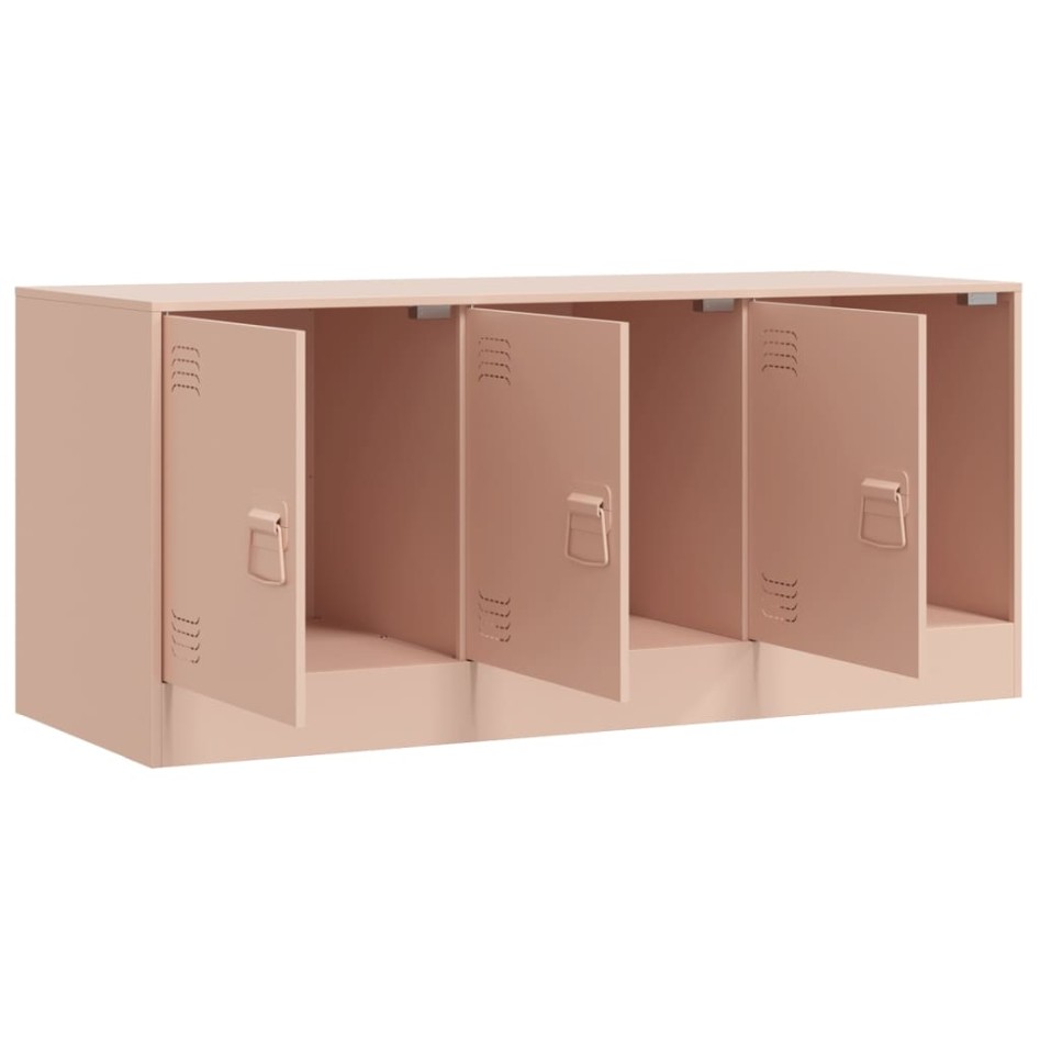 Mueble para TV de acero rosa 99x39x44