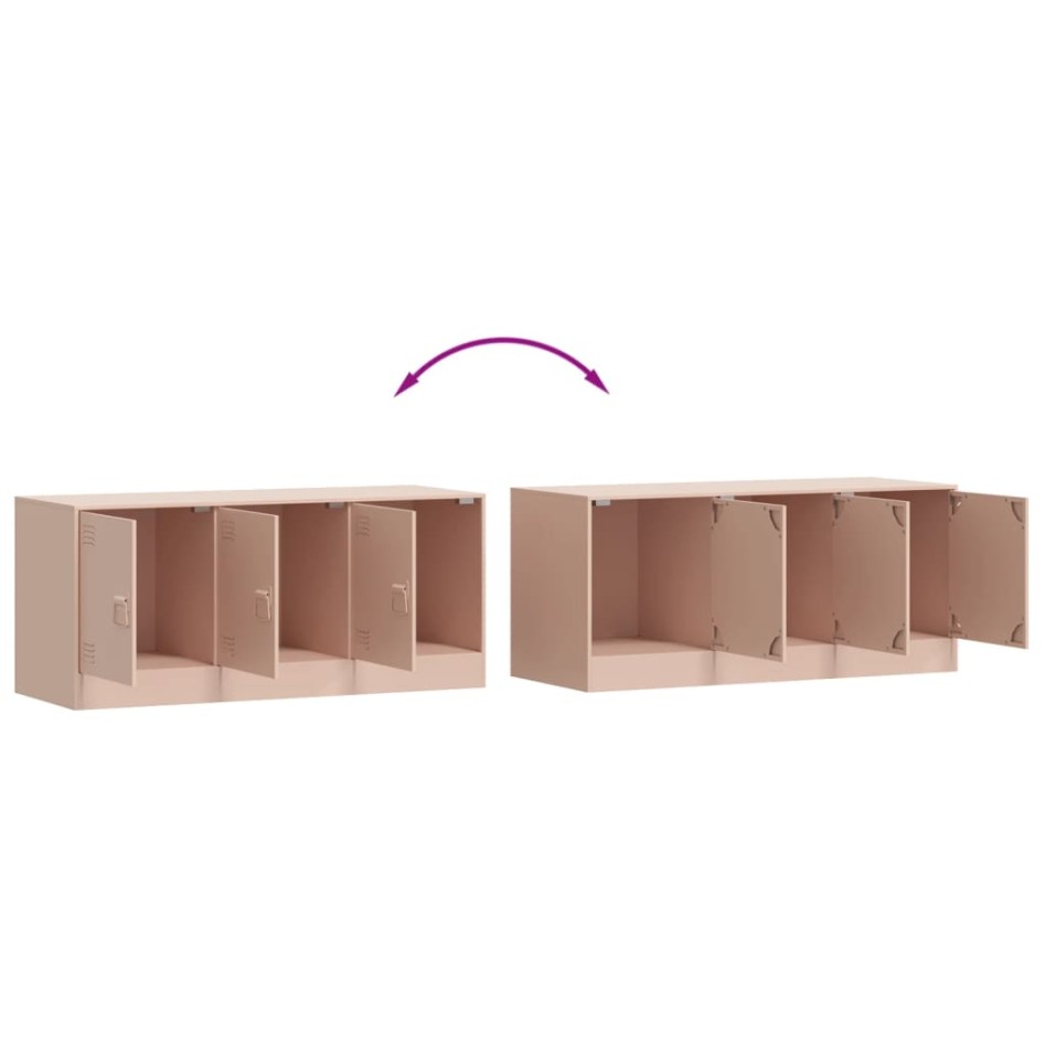 Mueble para TV de acero rosa 99x39x44