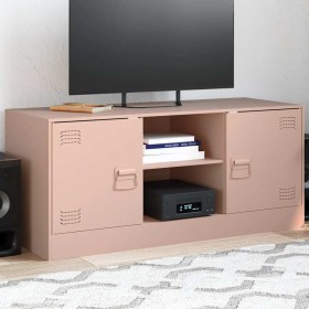 Mueble para TV de acero rosa 99x39x44