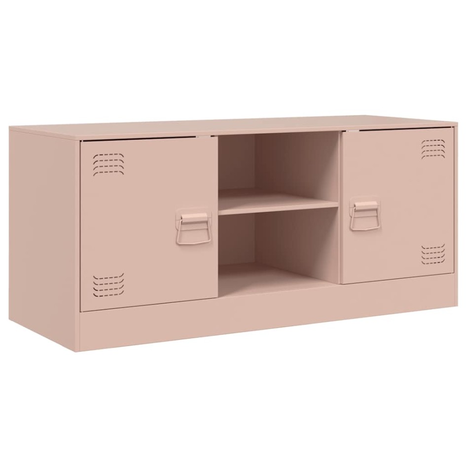 Mueble para TV de acero rosa 99x39x44