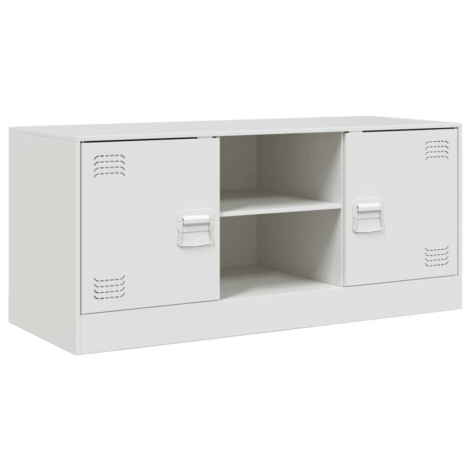 Mueble para TV de acero blanco 99x39x44