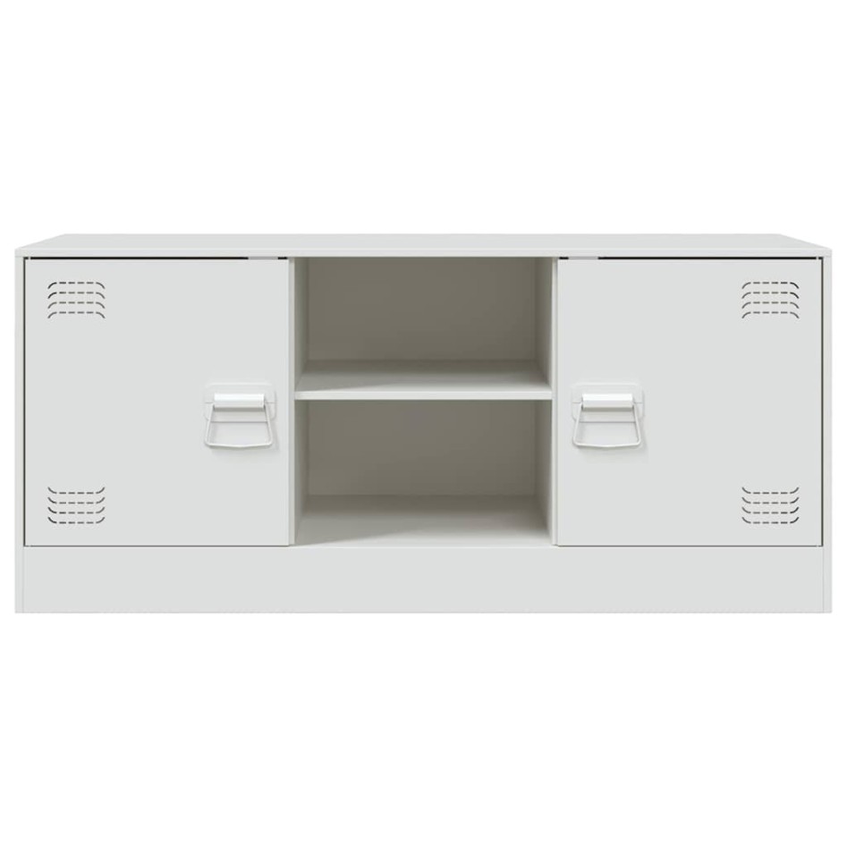 Mueble para TV de acero blanco 99x39x44
