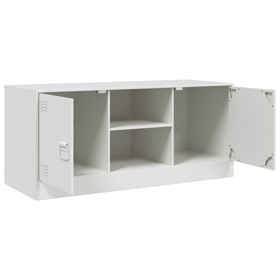 Mueble para TV de acero blanco 99x39x44