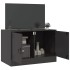 Mueble para TV de acero negro 67x39x44