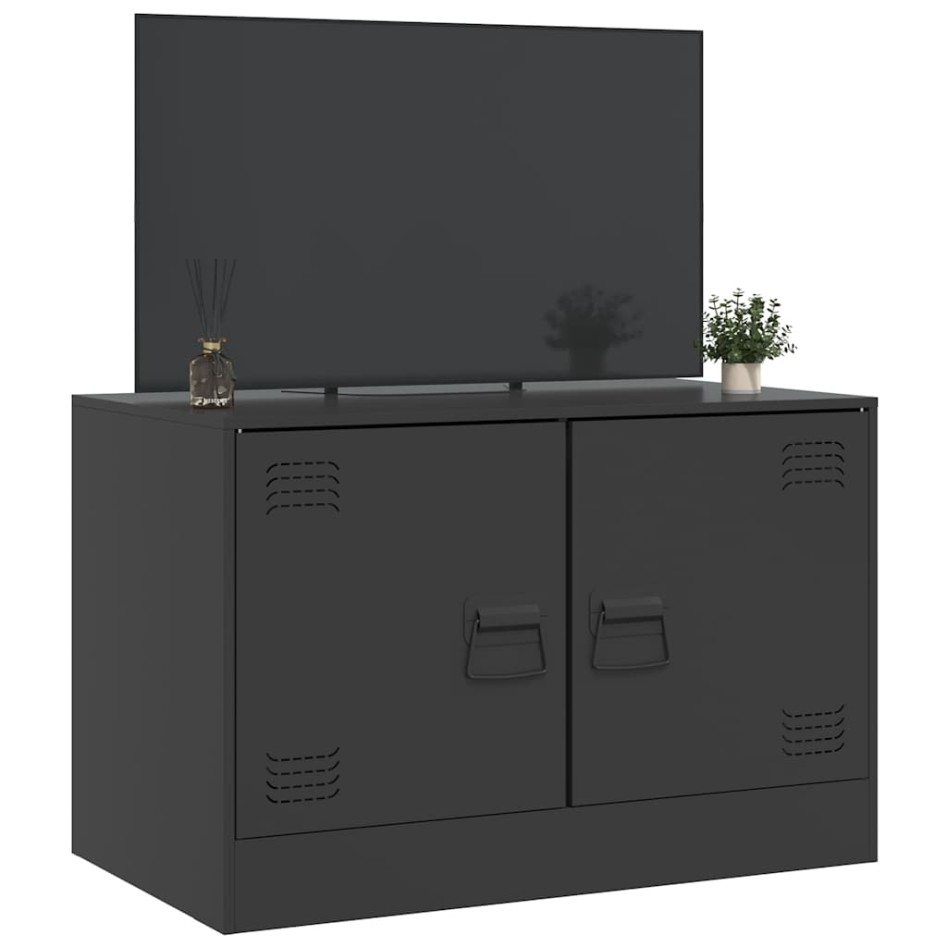 Mueble para TV de acero negro 67x39x44