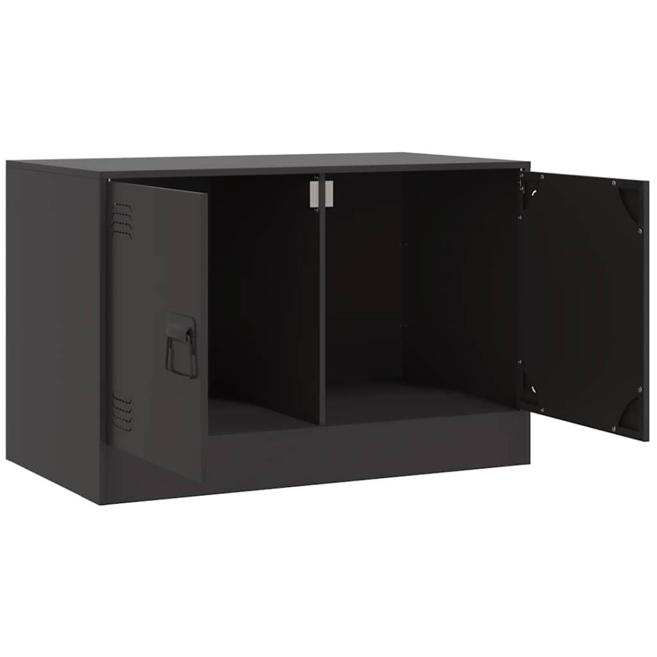 Mueble para TV de acero negro 67x39x44
