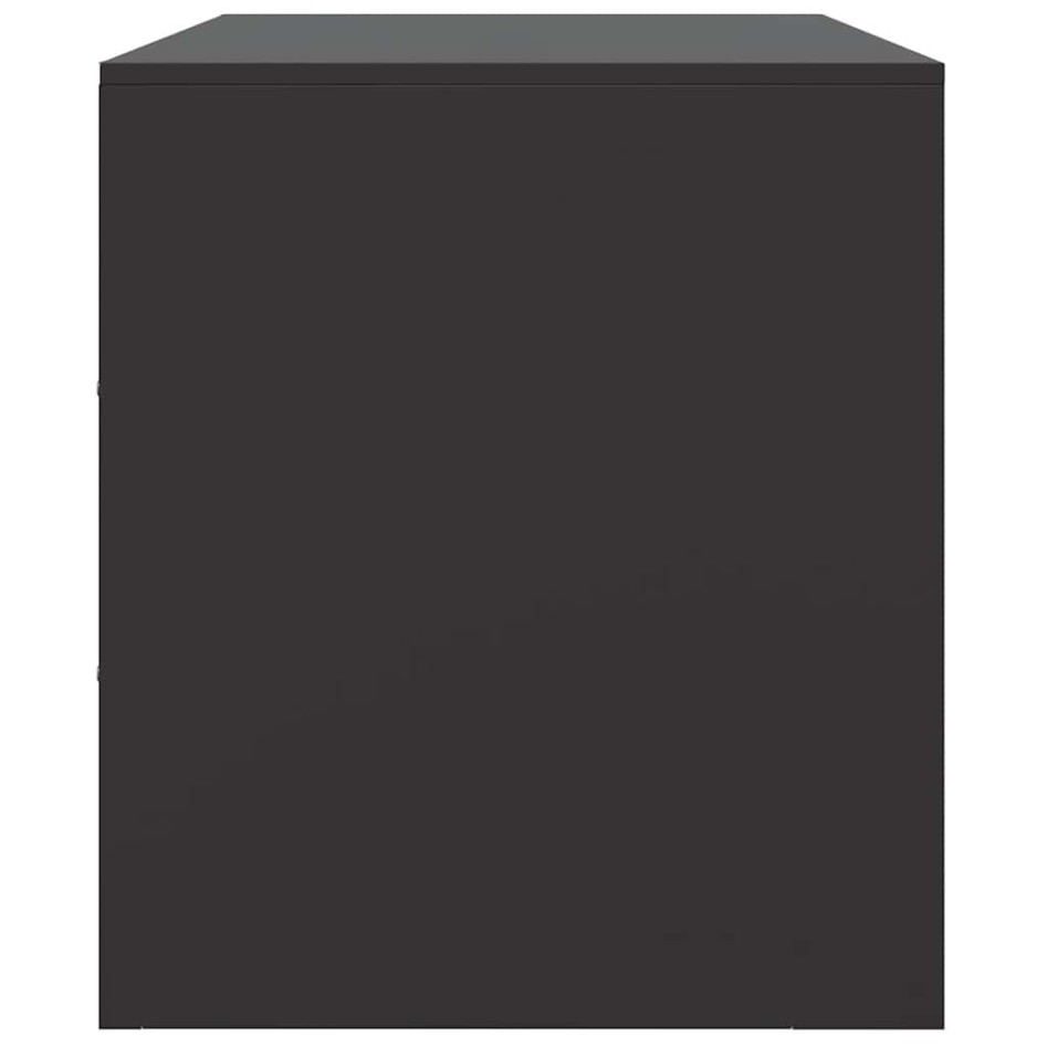 Mueble para TV de acero negro 67x39x44