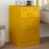 Mesita de noche acero amarillo mostaza 34,5x39x62