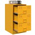 Mesita de noche acero amarillo mostaza 34,5x39x62