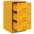 Mesita de noche acero amarillo mostaza 34,5x39x62