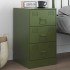 Mesita de noche acero verde oliva 34,5x39x62