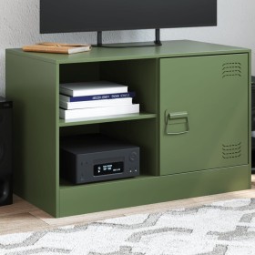 Mueble para TV de acero verde oliva 67x39x44
